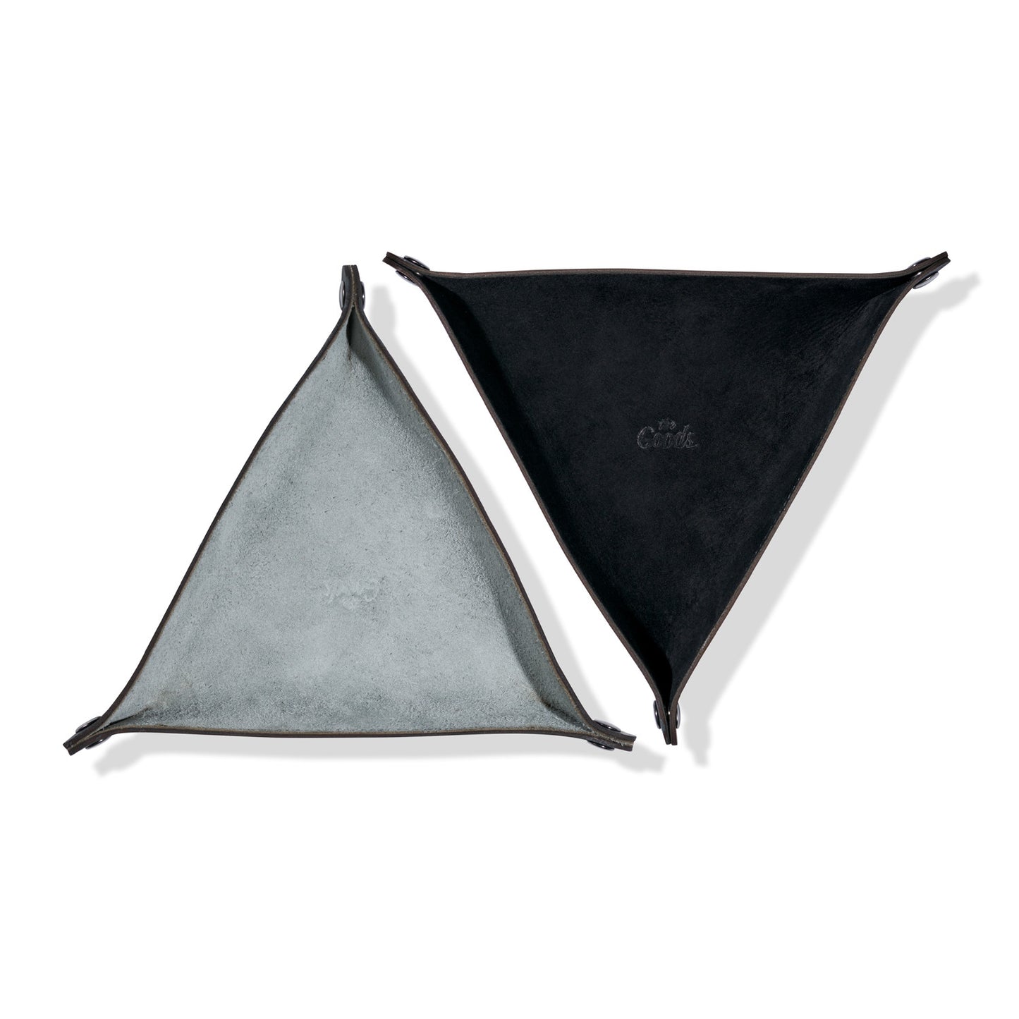 Leather Triangle Catch All Black and Grey